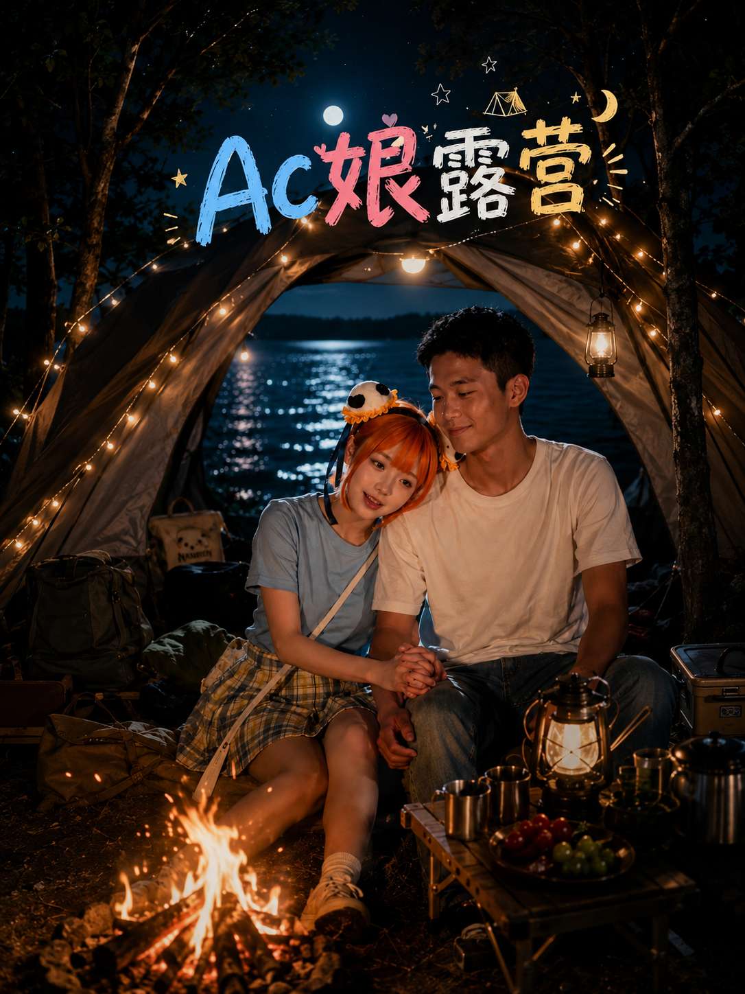 【AI成人短剧】AC娘露营