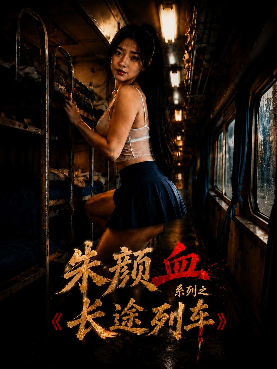 【AI成人短剧】朱颜血系列之长途列车